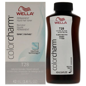 Color Charm Permanent Liquid Toner - T28 Natural Blonde by Wella Unisex 1.4 oz